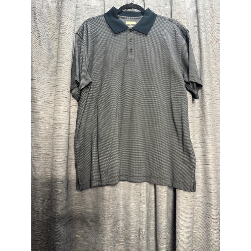 Joseph &‎ Feiss Pima Cotton Polo Shirt Textured Knit Golf Casual XL